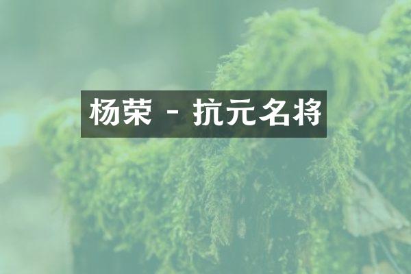 杨荣 - 抗元名将