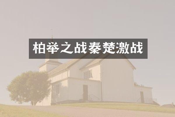 柏举之战秦楚激战