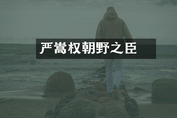 严嵩权傾朝野之臣