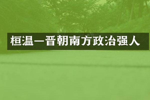 桓温—晋朝南方政治强人