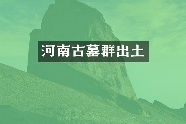 河南古墓群出土