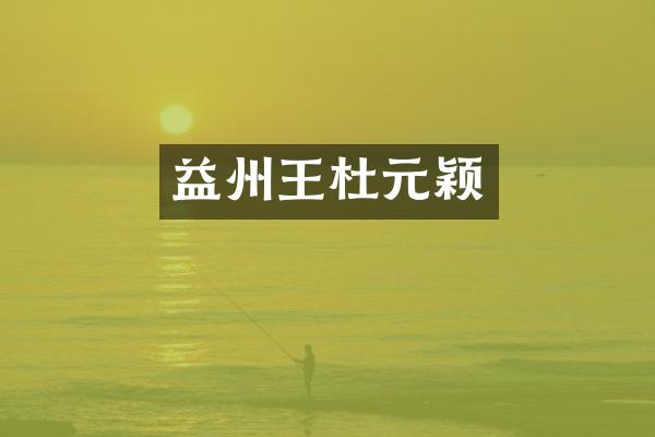 益州王杜元颖
