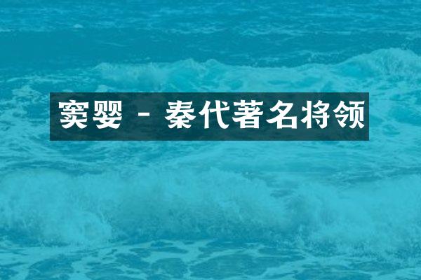 窦婴 - 秦代著名将领