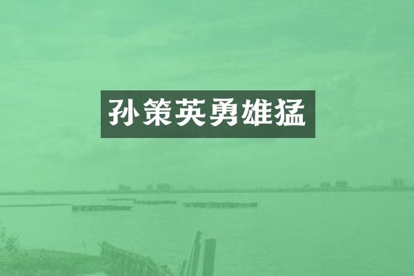 孙策英勇雄猛