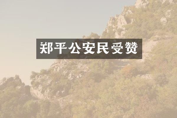 郑平公安民受赞
