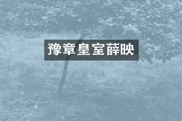 豫章皇室薛映