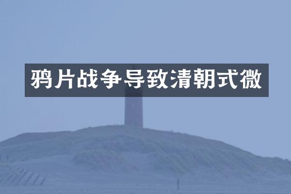 战争导致清朝式微