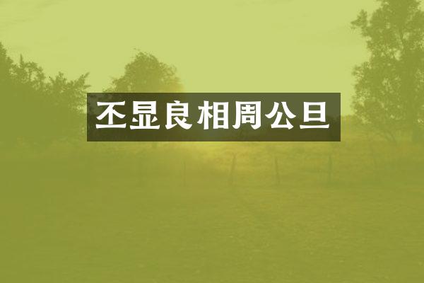 丕显良相周公旦