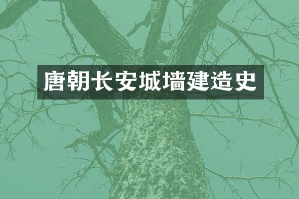 唐朝长安城墙建造史