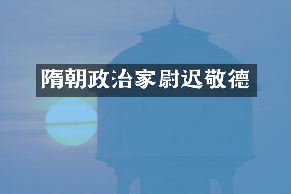 隋朝政治家尉迟敬德