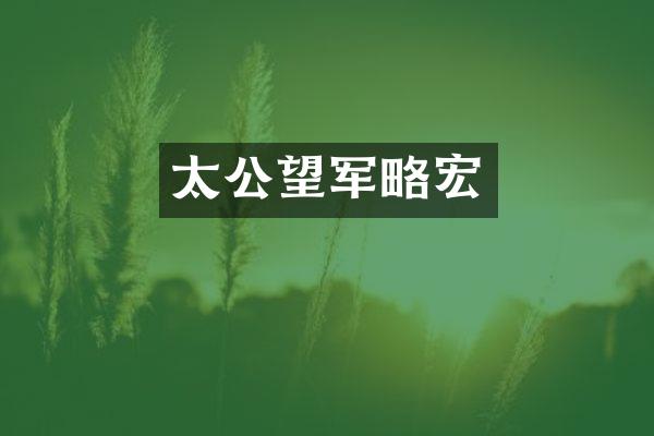 太公望军略宏