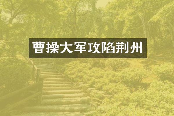 曹操大军攻陷荆州