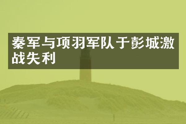 秦军与项羽军队于彭城激战失利