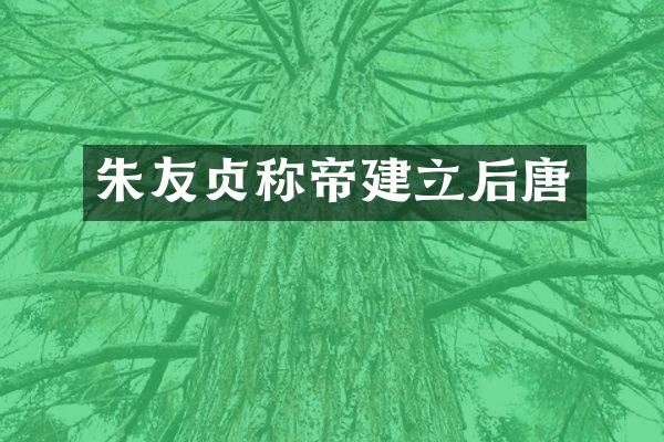 朱友贞称帝建立后唐