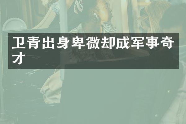 卫青出身卑微却成军事奇才