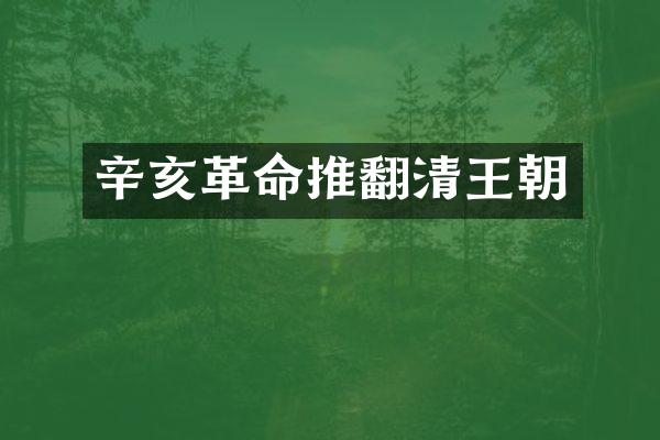 辛亥革命推翻清王朝