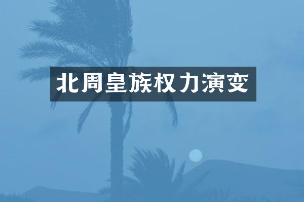 北周皇族权力演变