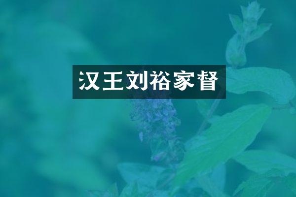 汉王刘裕家督