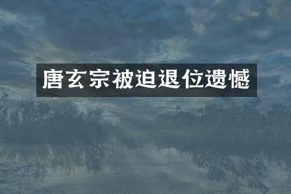 唐玄宗被迫退位遗憾