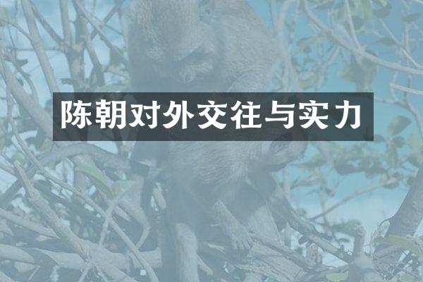 陈朝对外交往与实力
