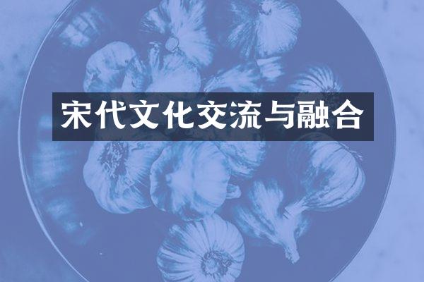 宋代文化交流与融合