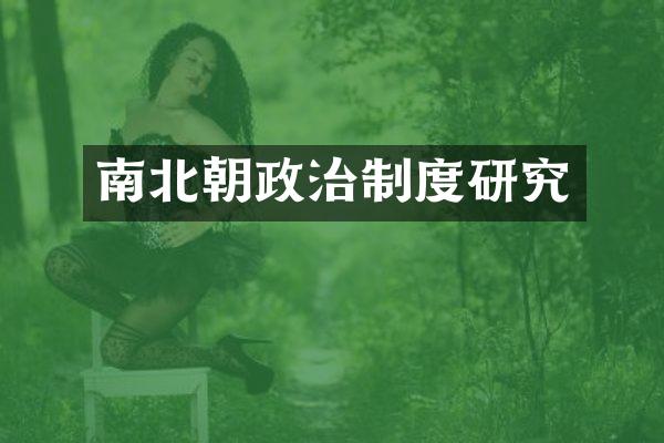 南北朝政治制度研究