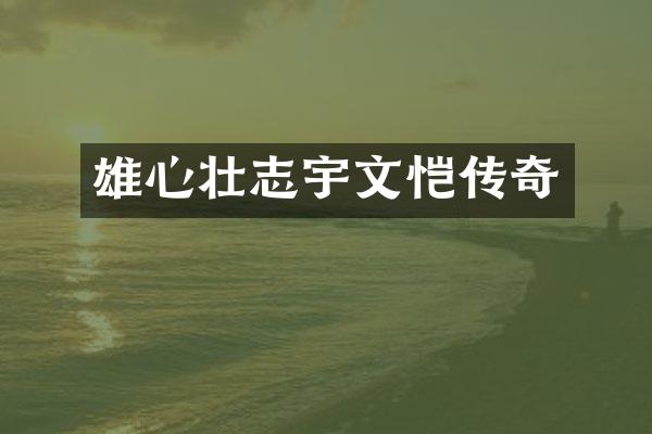 雄心壮志宇文恺传奇