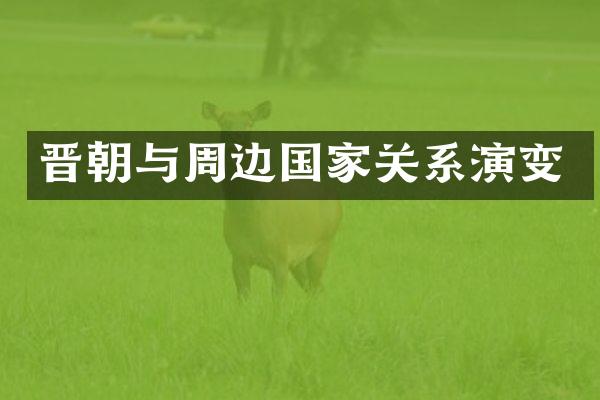 晋朝与周边国家关系演变