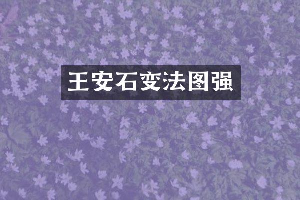 王安石变法图强