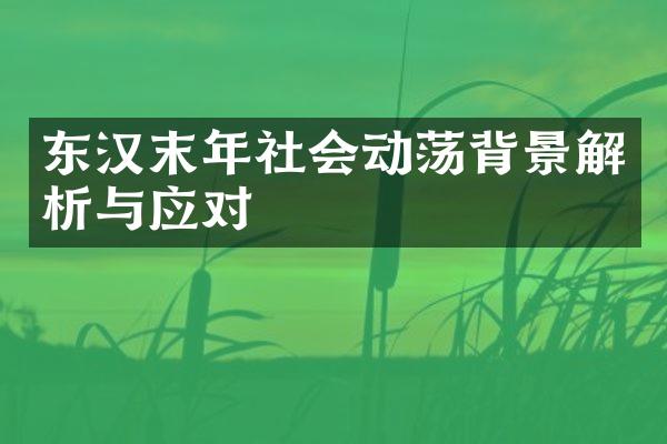 东汉末年社会动荡背景解析与应对