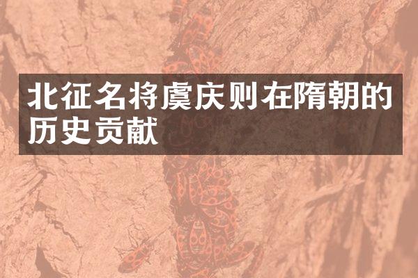 北征名将虞庆则在隋朝的历史贡献