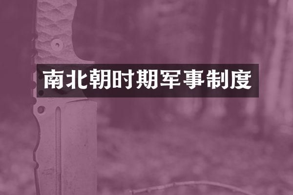 南北朝时期军事制度