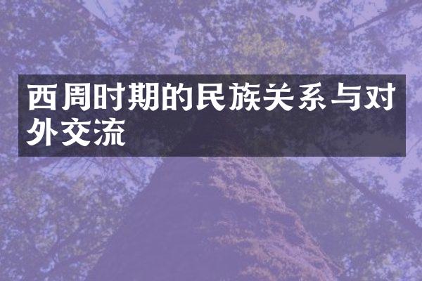 西周时期的民族关系与对外交流