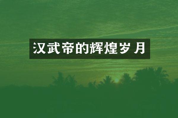 汉武帝的辉煌岁月