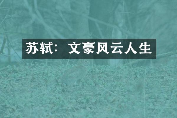 苏轼：文豪风云人生