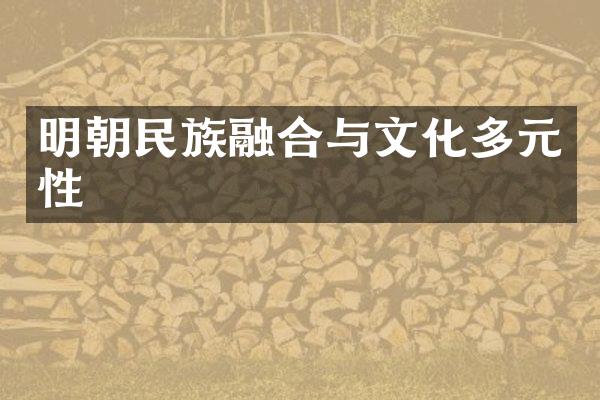 明朝民族融合与文化多元性