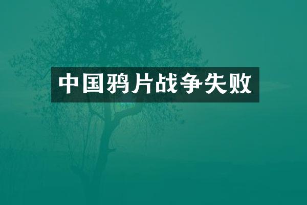 中国战争失败
