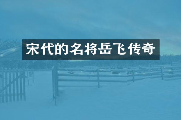 宋代的名将岳飞传奇