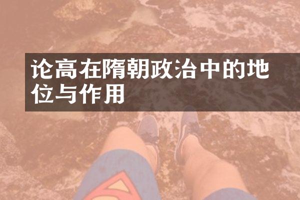 论高熲在隋朝政治中的地位与作用