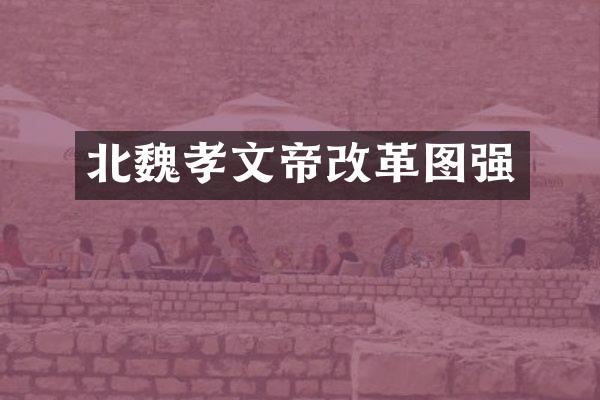 北魏孝文帝改革图强