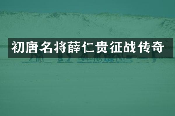 初唐名将薛仁贵征战传奇