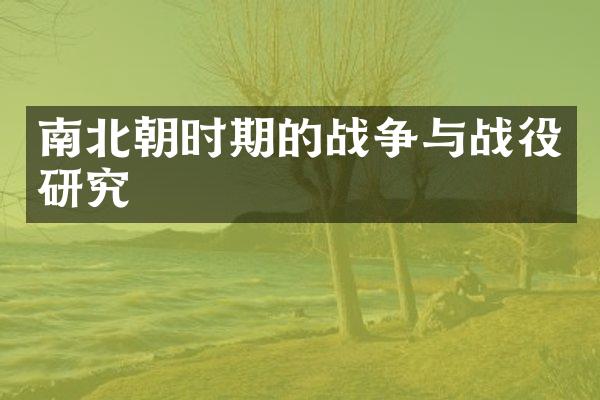 南北朝时期的战争与战役研究