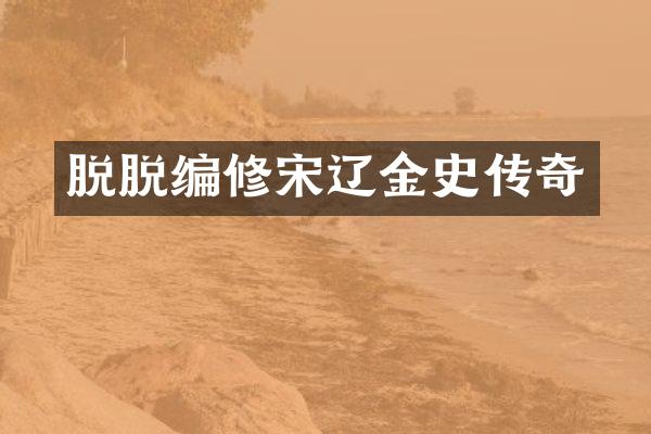 脱脱编修宋辽金史传奇