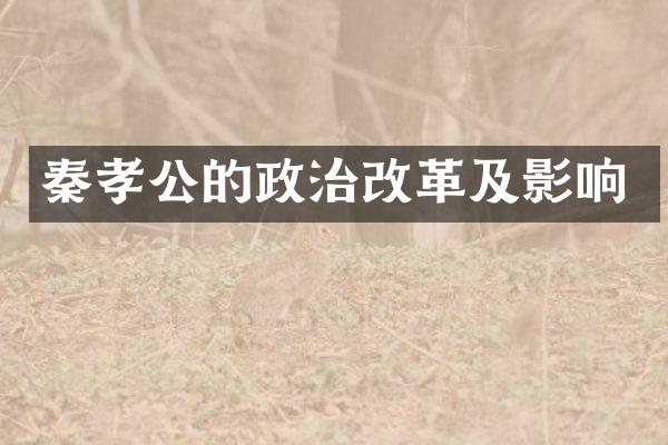 秦孝公的政治改革及影响