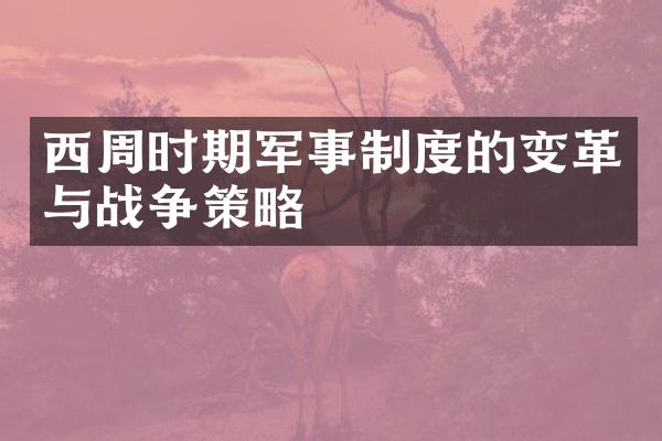西周时期军事制度的变革与战争策略