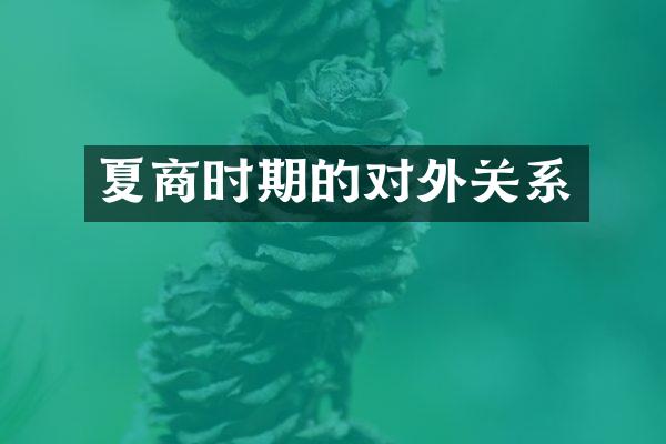 夏商时期的对外关系