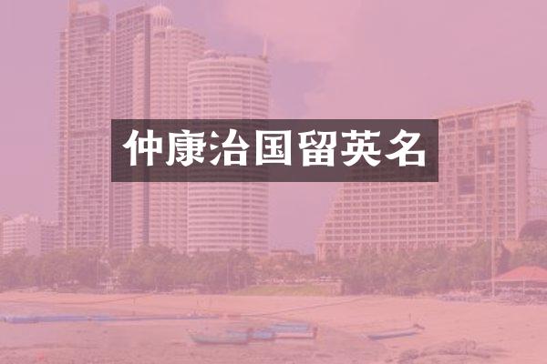 仲康治国留英名