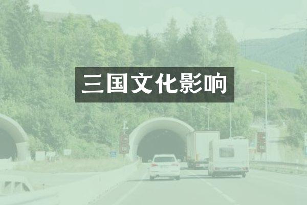 三国文化影响