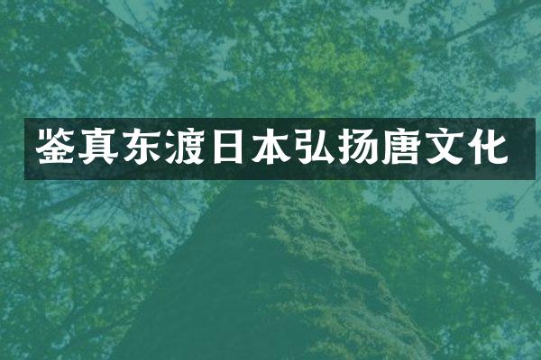 鉴真东渡日本弘扬唐文化