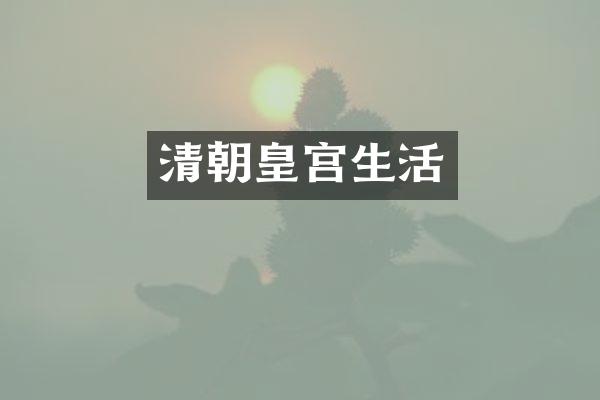 清朝皇宫生活